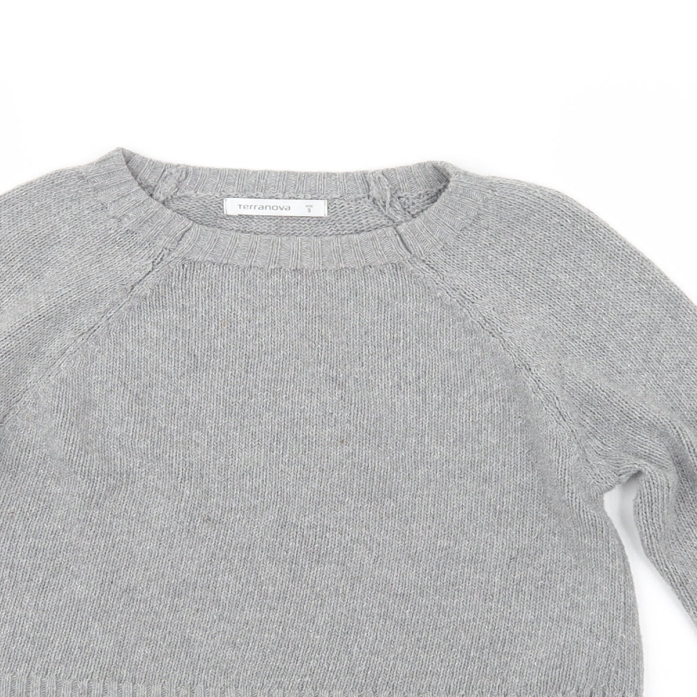 Womens UK Size S Terranova Grey Pullover Jumper