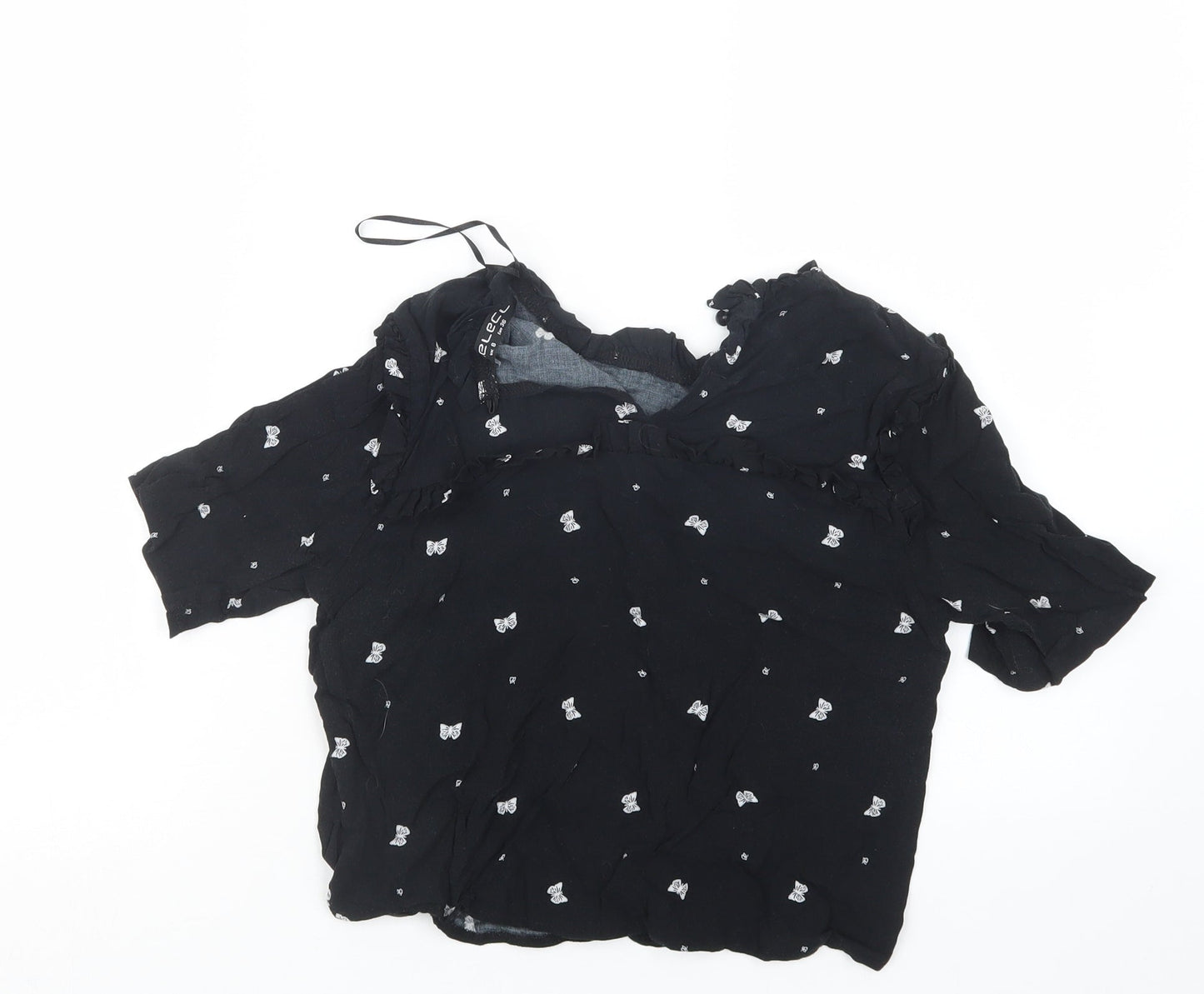 Womens UK Size 8 Select Black Basic Blouse