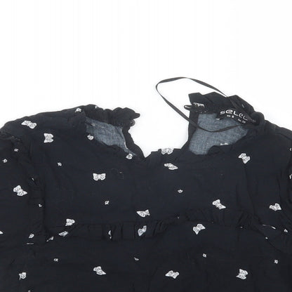 Womens UK Size 8 Select Black Basic Blouse