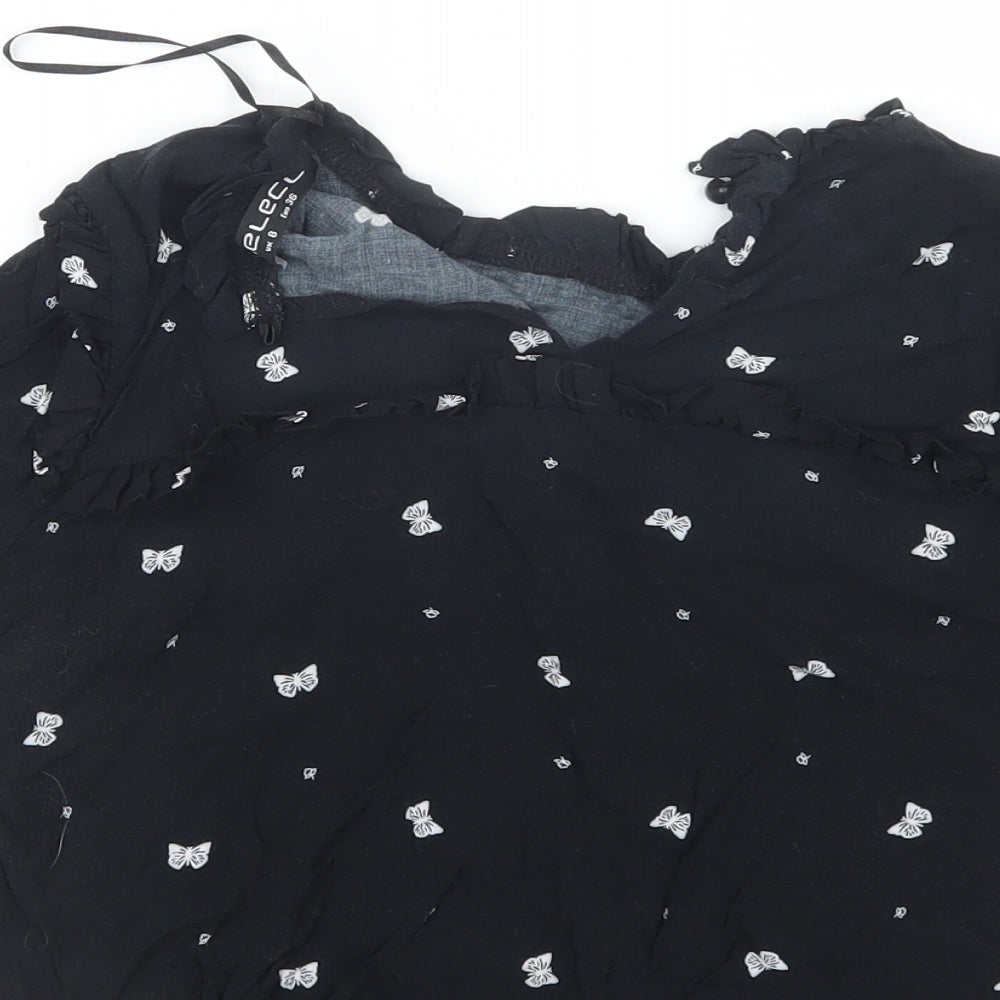 Womens UK Size 8 Select Black Basic Blouse