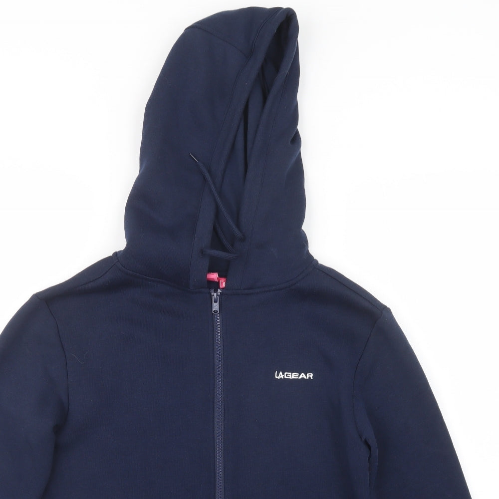 Womens UK Size 8 LA Gear Blue Full Zip Hoodie