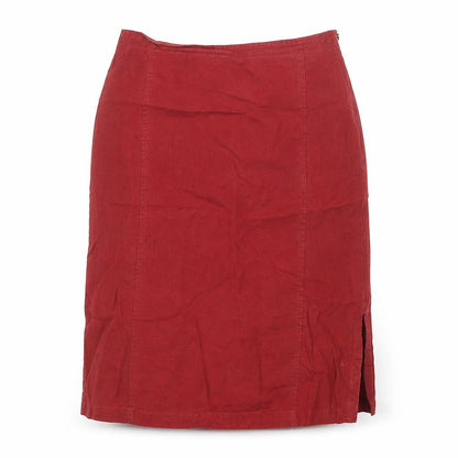 Front view of Gina B. women’s red straight & pencil skirt, size UK 12