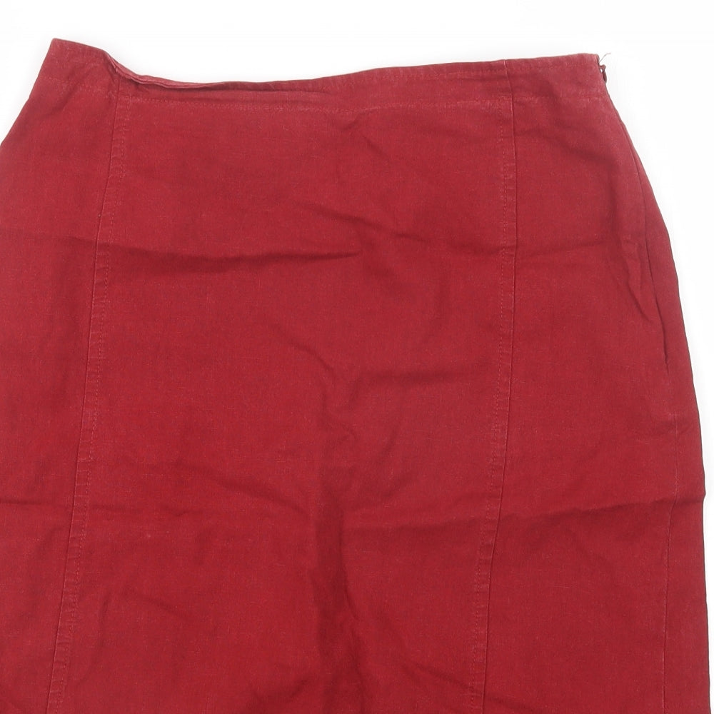 Gina B. Womens Red   Straight & Pencil Skirt Size 12