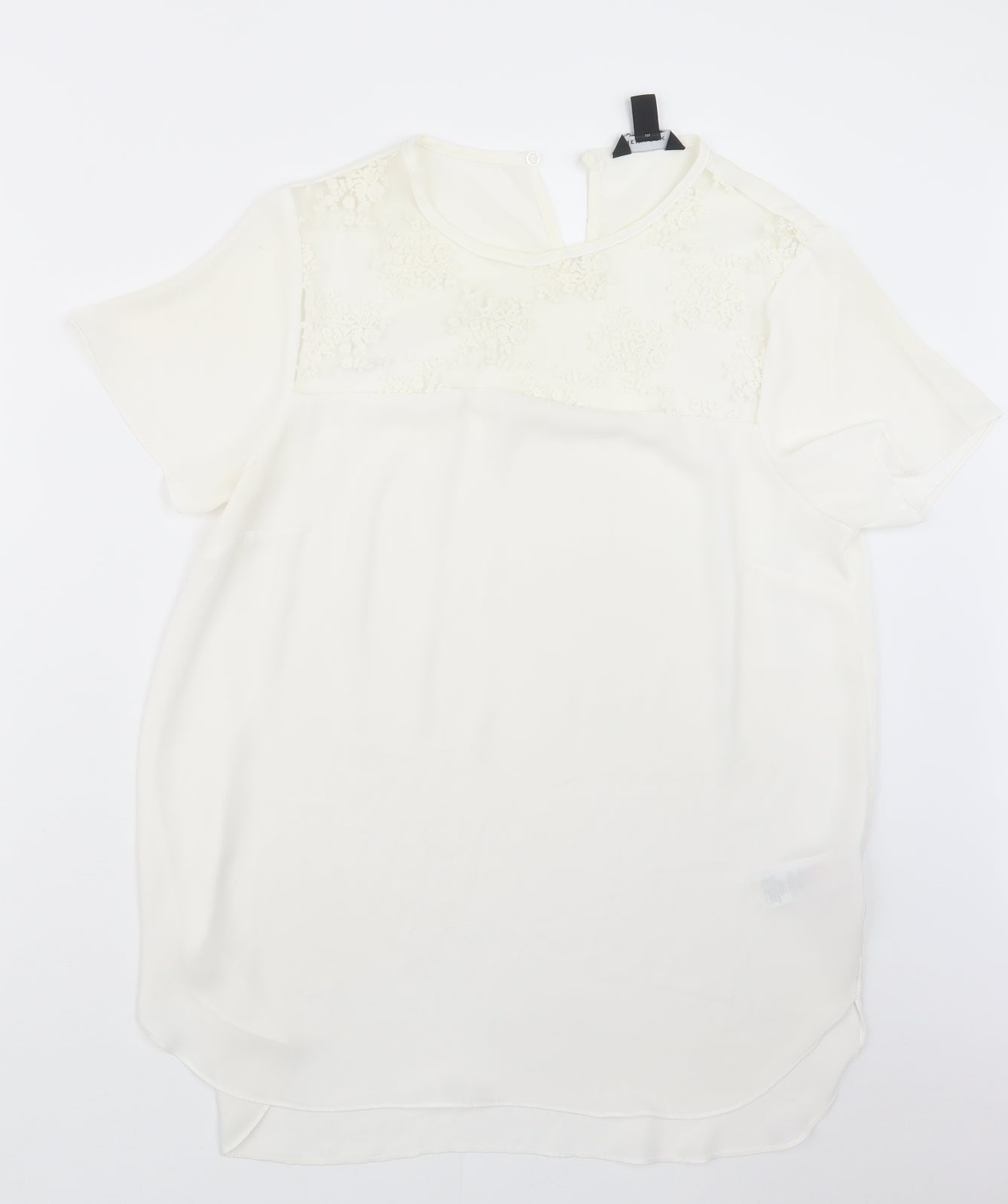 Womens UK Size 14 New Look White Basic Blouse