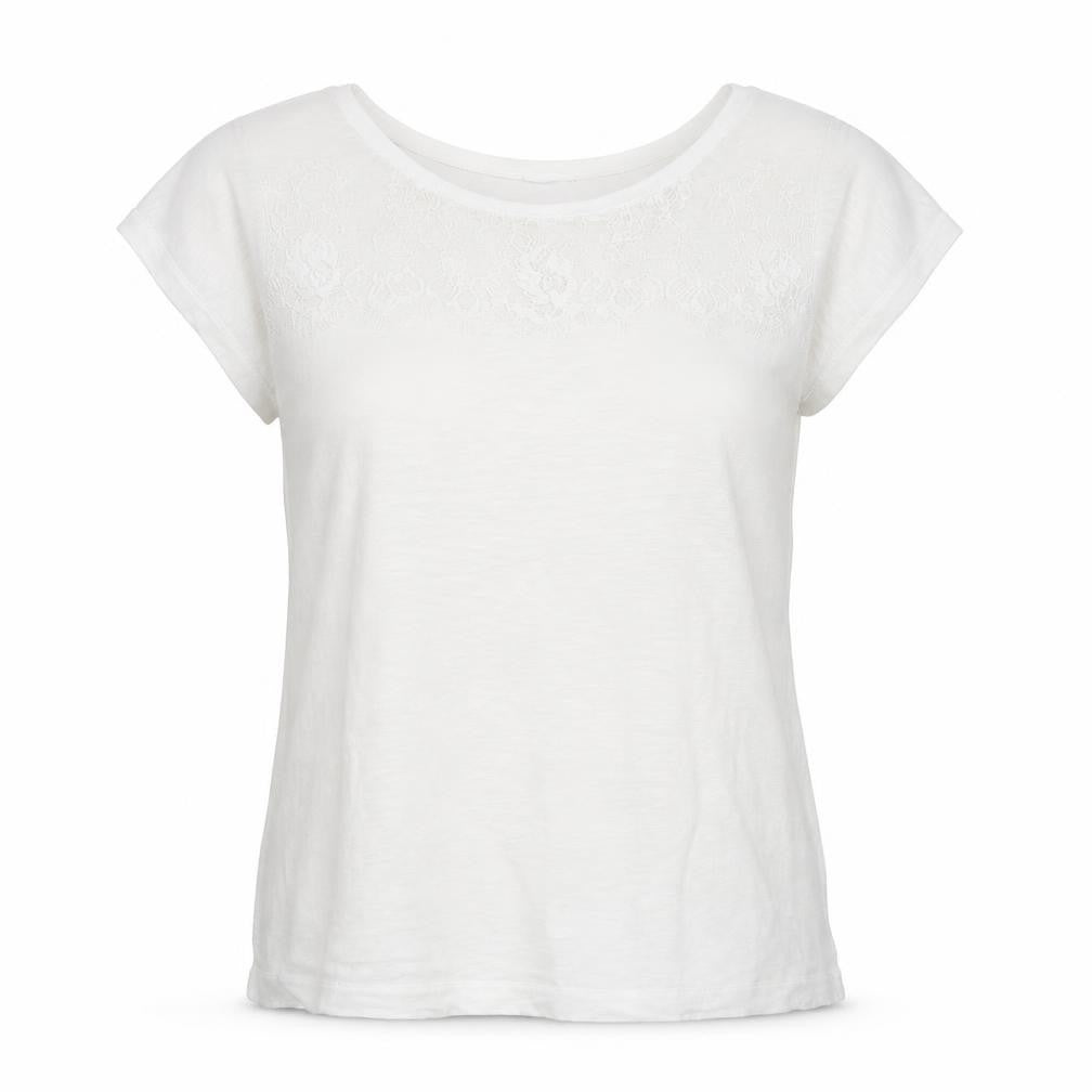 Front view of In Wear women’s white basic t-shirt, size S
