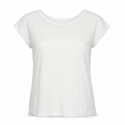 Front view of In Wear women’s white basic t-shirt, size S