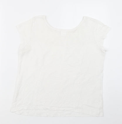 Back view of In Wear women’s white basic t-shirt, size S