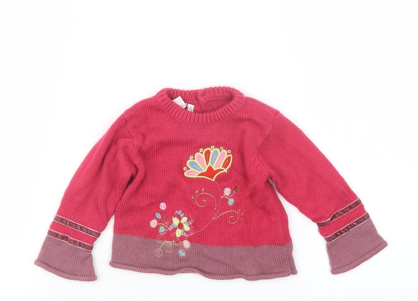 Influx Girls Pink  Knit Pullover Jumper Size 0-3 Months