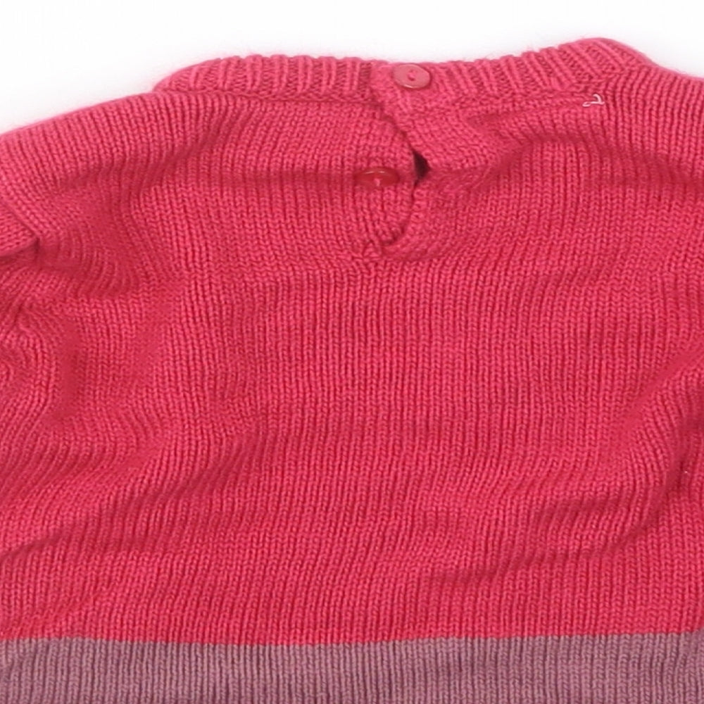Influx Girls Pink  Knit Pullover Jumper Size 0-3 Months