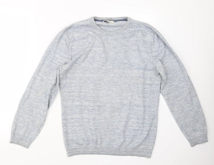 River Island Mens Blue  Knit Pullover Jumper Size M