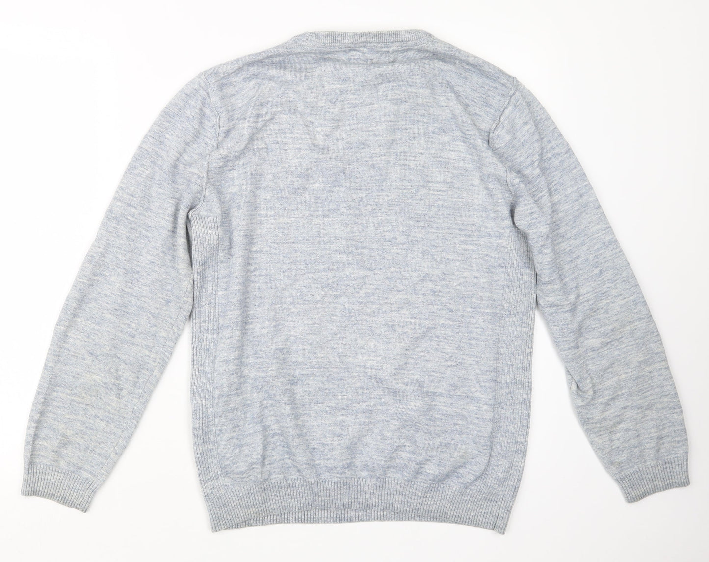 River Island Mens Blue  Knit Pullover Jumper Size M