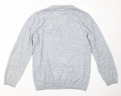 River Island Mens Blue  Knit Pullover Jumper Size M