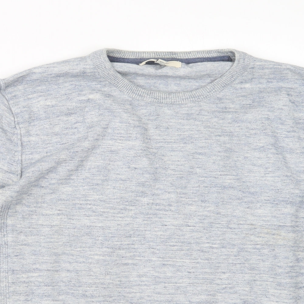 River Island Mens Blue  Knit Pullover Jumper Size M