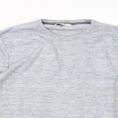River Island Mens Blue  Knit Pullover Jumper Size M