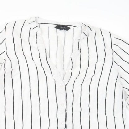 Womens UK Size 6 New Look Black Basic Button-Up