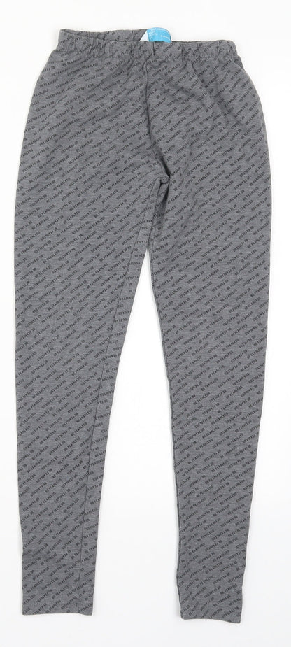 Primark Girls Grey   Carrot Trousers Size 9-10 Years - Be Fearless Pyjama Pants