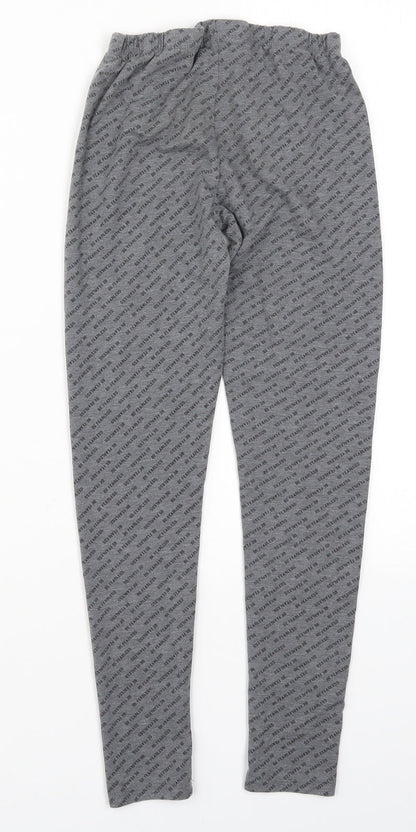 Primark Girls Grey   Carrot Trousers Size 9-10 Years - Be Fearless Pyjama Pants