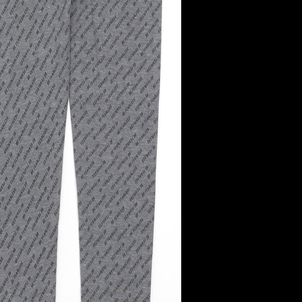 Primark Girls Grey   Carrot Trousers Size 9-10 Years - Be Fearless Pyjama Pants