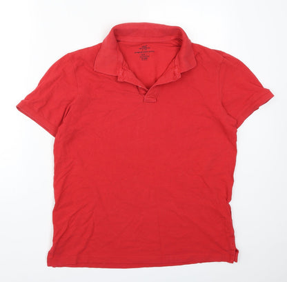 H&M Mens Red    Polo Size L