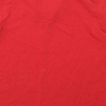 H&M Mens Red    Polo Size L