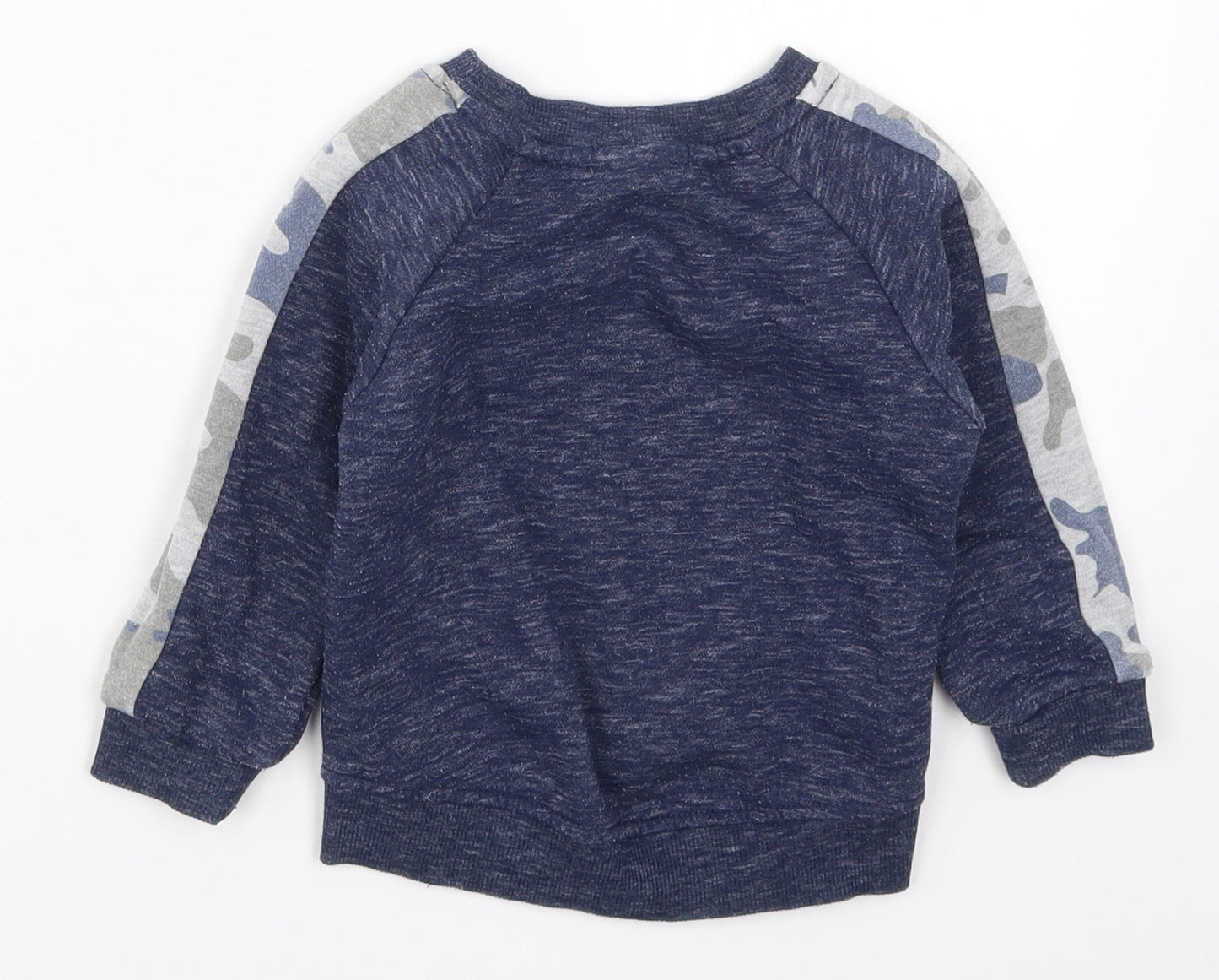 Primark Boys Blue Camouflage  Pullover Sweatshirt Size 2-3 Years