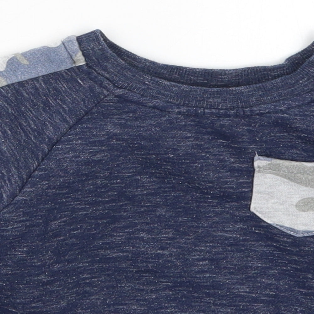 Primark Boys Blue Camouflage  Pullover Sweatshirt Size 2-3 Years
