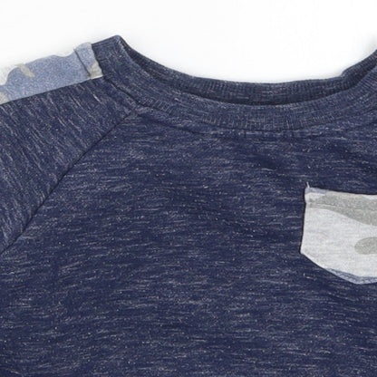 Primark Boys Blue Camouflage  Pullover Sweatshirt Size 2-3 Years