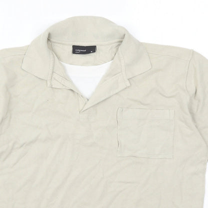 Cedar Wood State Mens Beige    Polo Size M