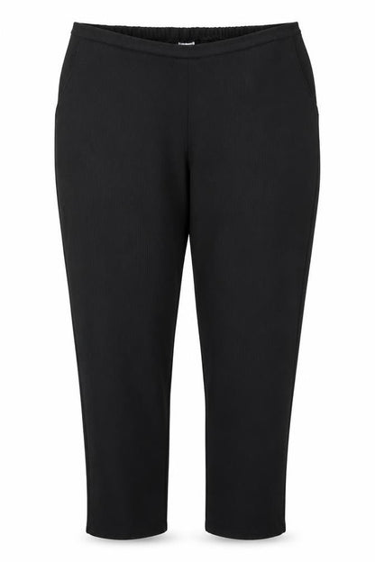 Front view of Damart women’s black trousers, size UK 38, in, 27-inch leg