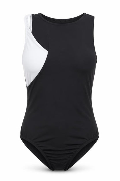 Womens UK Size 8 I SAW IT FIRST One-Piece Black Bodysuit