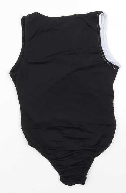 I SAW IT FIRST Womens Black   Bodysuit One-Piece Size 8  - Black and White