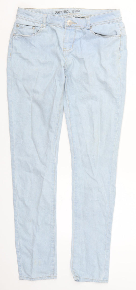 Womens UK Size 12 Preworn Regular Fit Skinny Blue Jeans