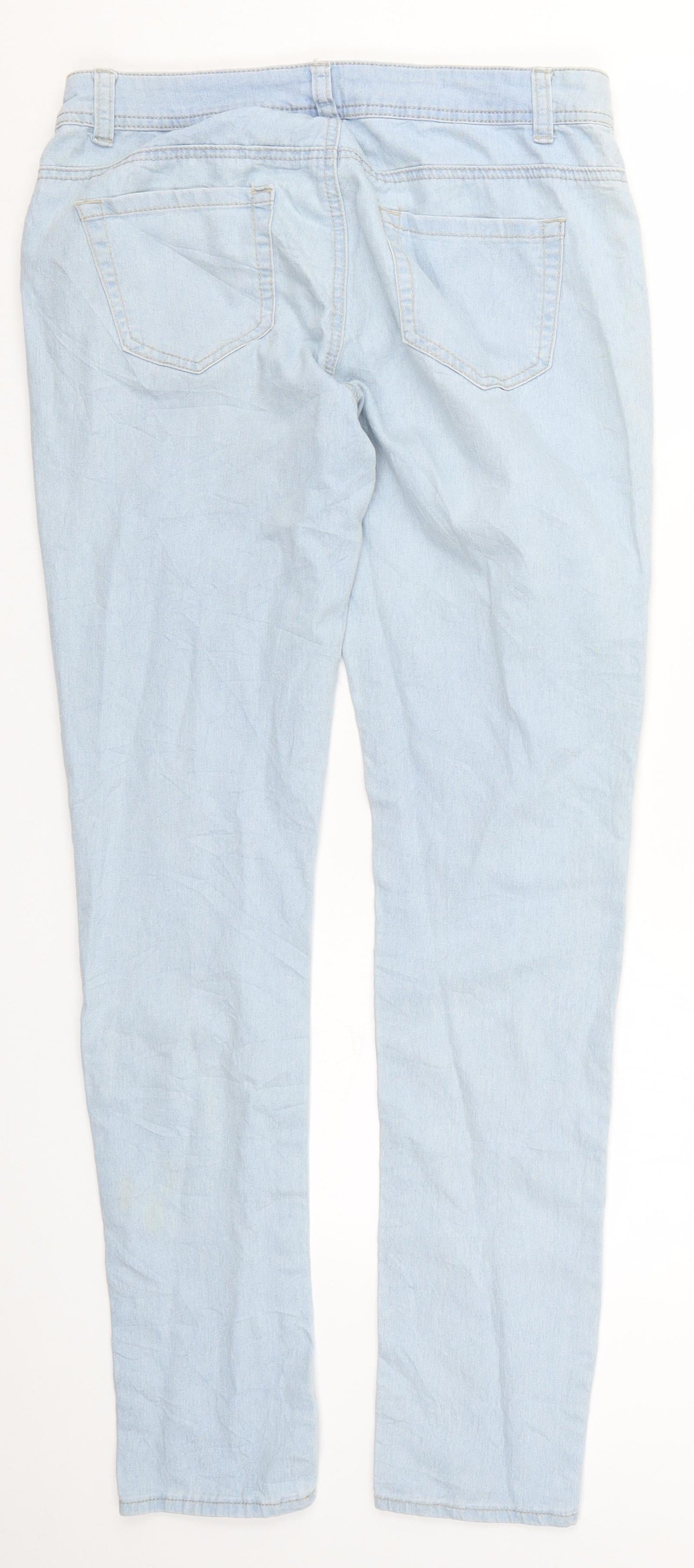 Womens UK Size 12 Preworn Regular Fit Skinny Blue Jeans