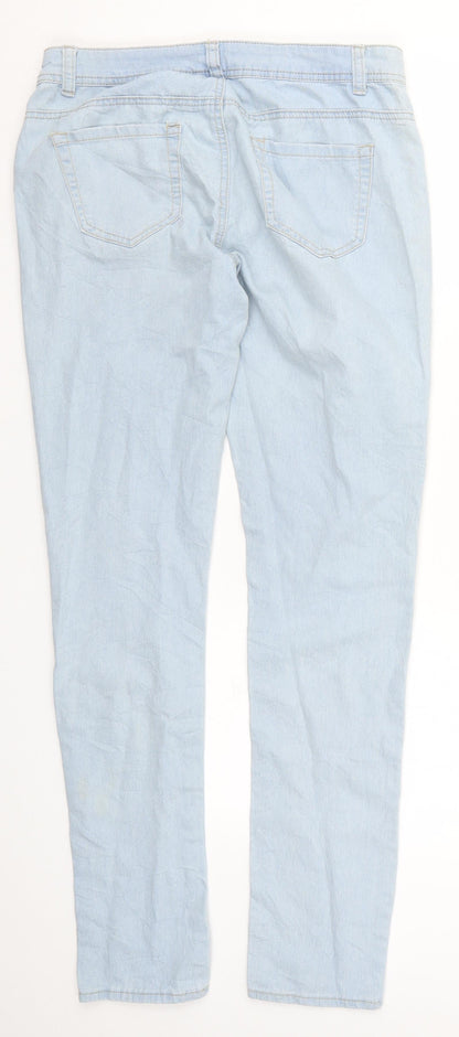 Womens UK Size 12 Preworn Regular Fit Skinny Blue Jeans