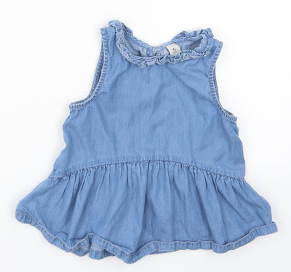 TU Girls Blue  Denim Basic Tank Size 5 Years