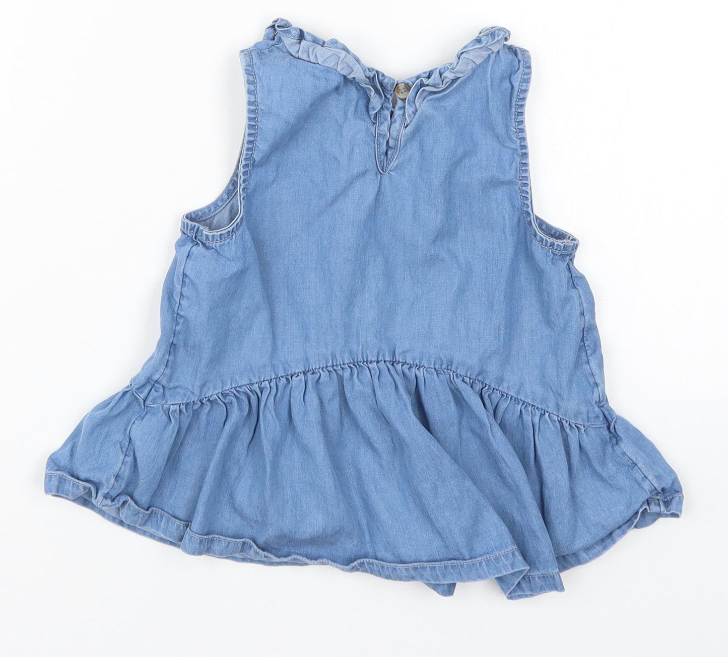 TU Girls Blue  Denim Basic Tank Size 5 Years