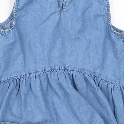 TU Girls Blue  Denim Basic Tank Size 5 Years