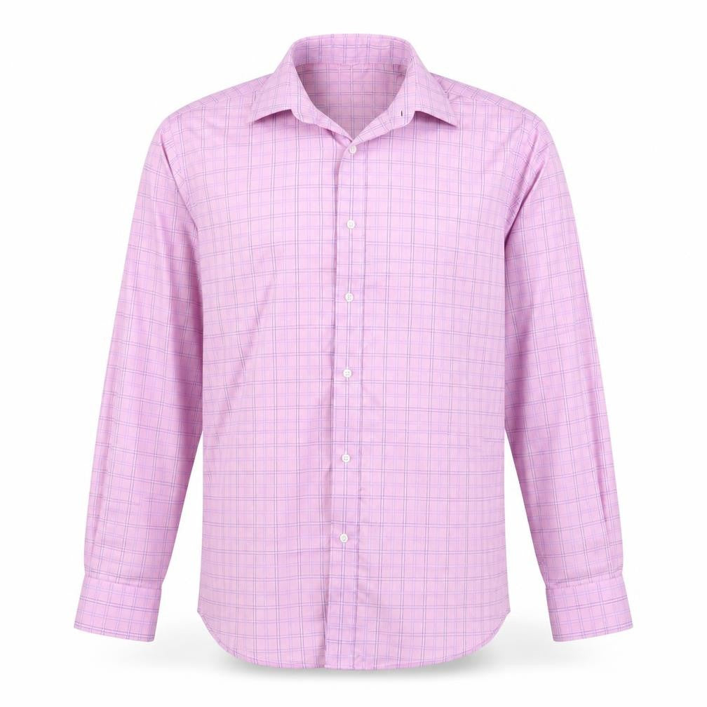 Mens UK Size 15.5 Zona Pink  Button-Up Long Sleeve Casual Shirt