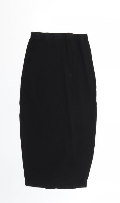 PRETTYLITTLETHING Womens Black   Straight & Pencil Skirt Size 10