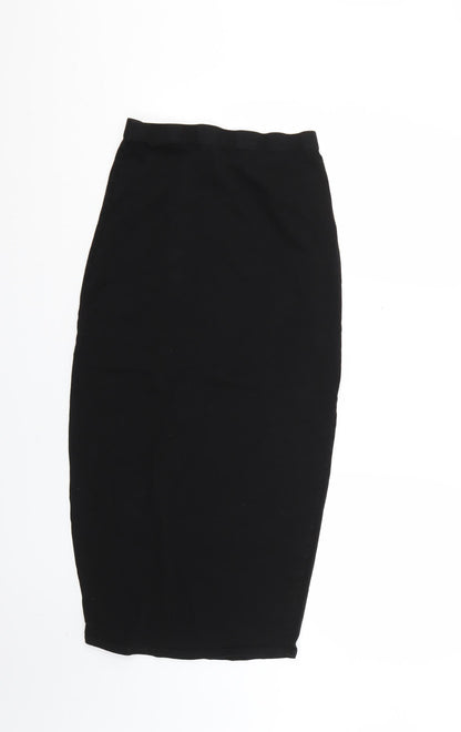 PRETTYLITTLETHING Womens Black   Straight & Pencil Skirt Size 10