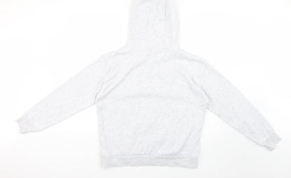 Back view of Primark women’s grey pullover hoodie, size UK 10