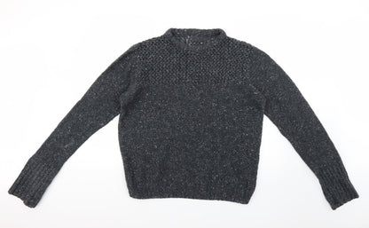 Additional front view of denim73 men’s grey jumper, size L