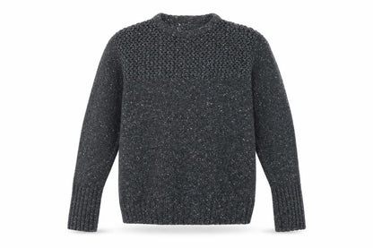 Front view of denim73 men’s grey jumper, size L