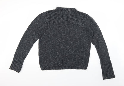 Back view of denim73 men’s grey jumper, size L