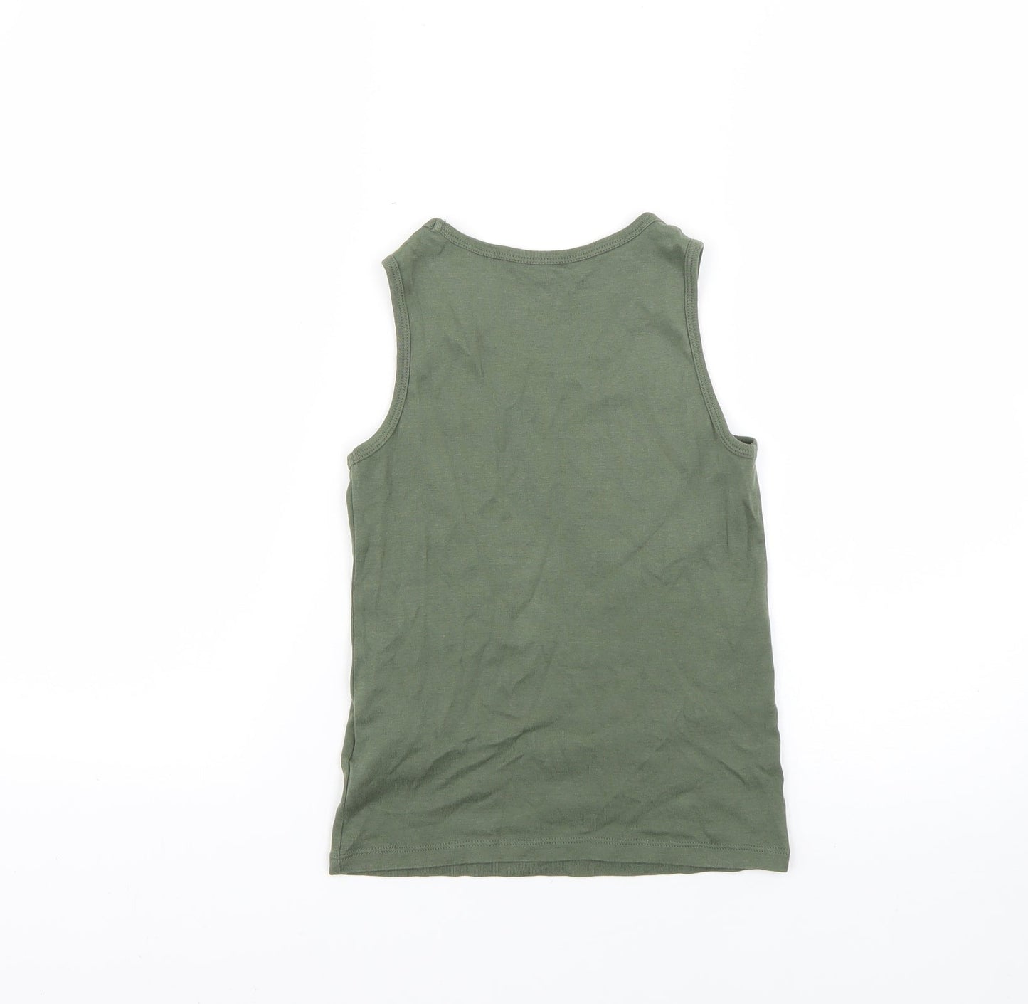 H&M Boys Green   Basic T-Shirt Size 7-8 Years