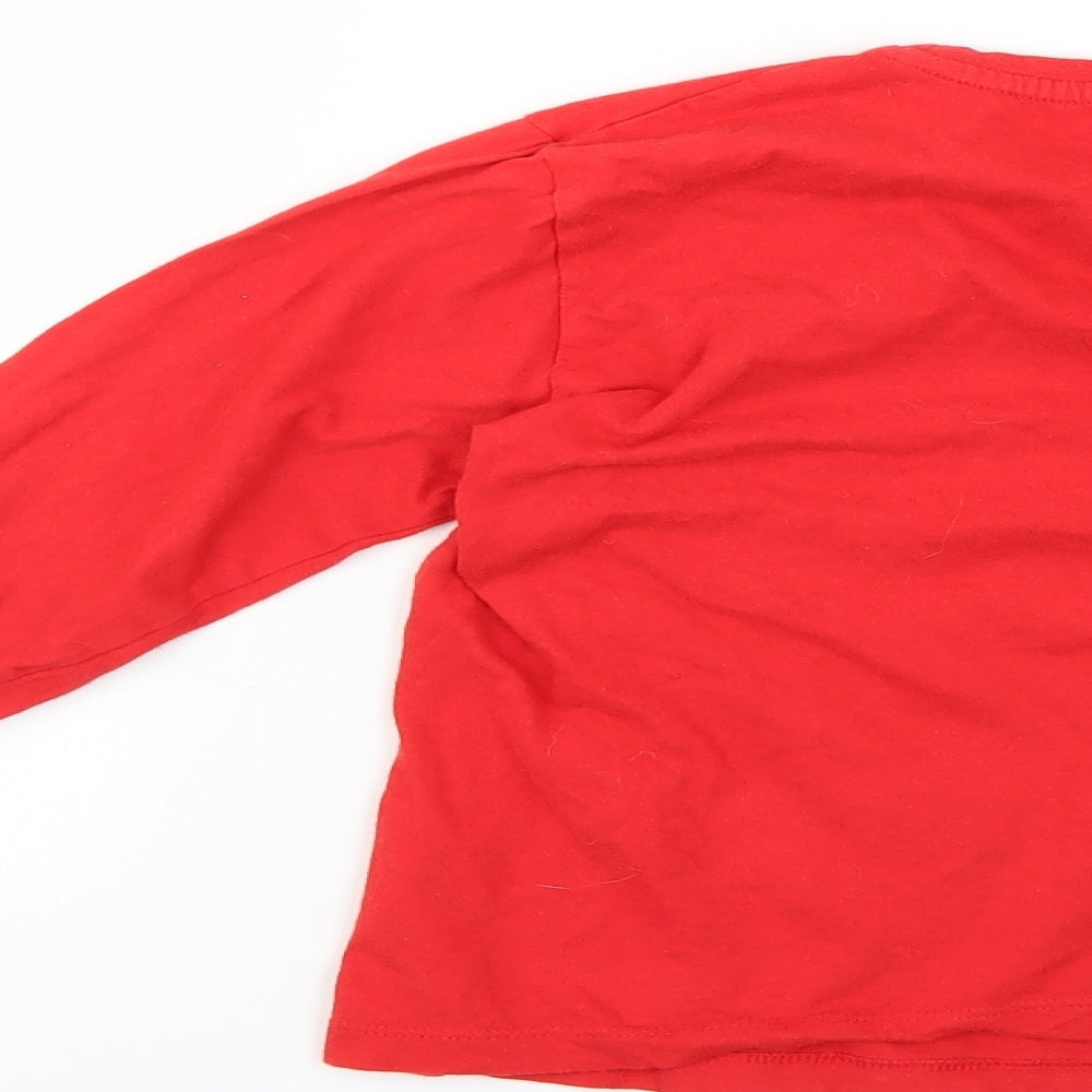 kids Boys Red Geometric   Pyjama Top Size 9-10 Years