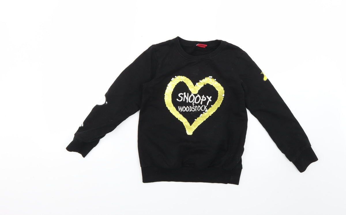 Additional front view of Next girls’ black jumper, size 9, years