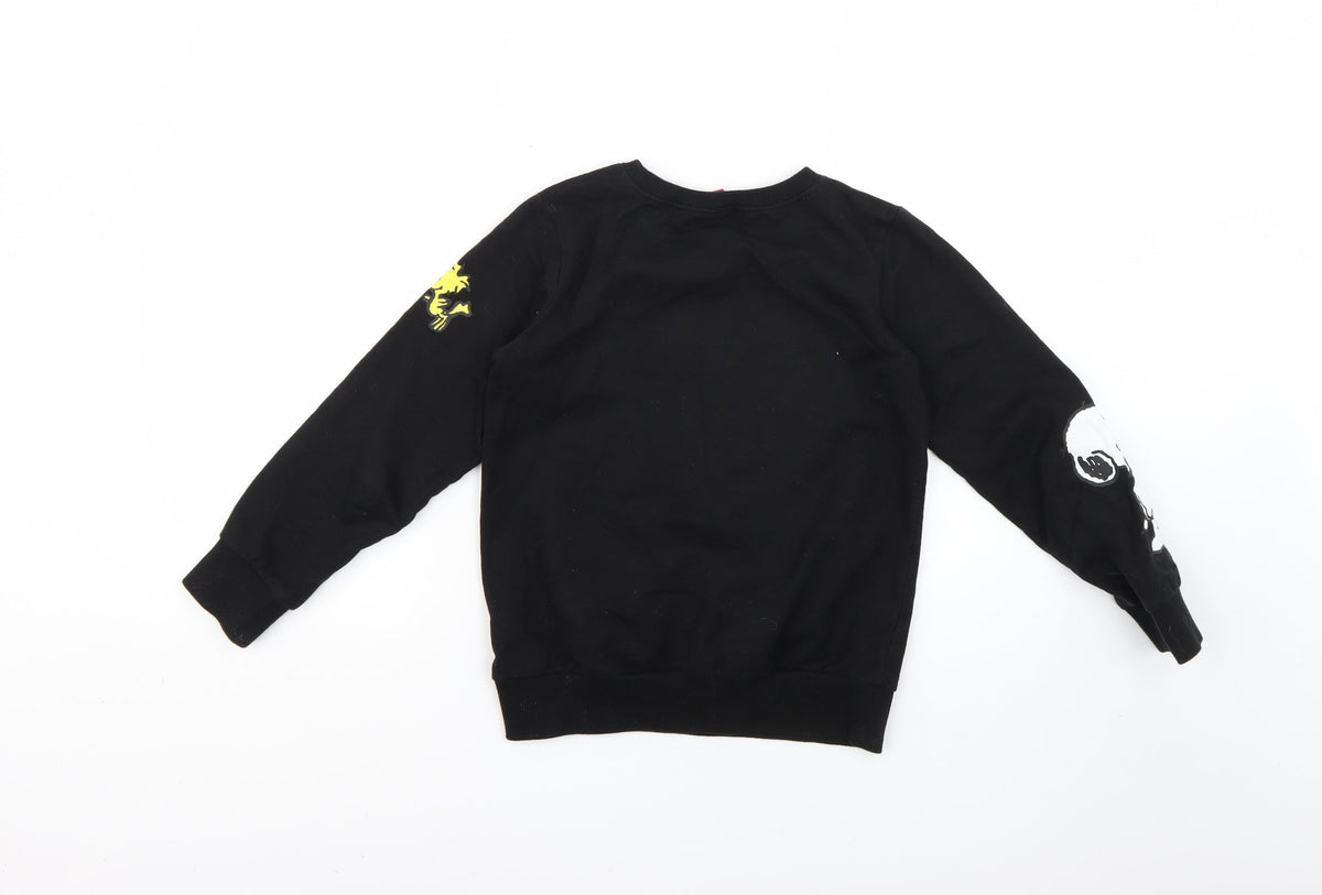 Back view of Next girls’ black jumper, size 9, years