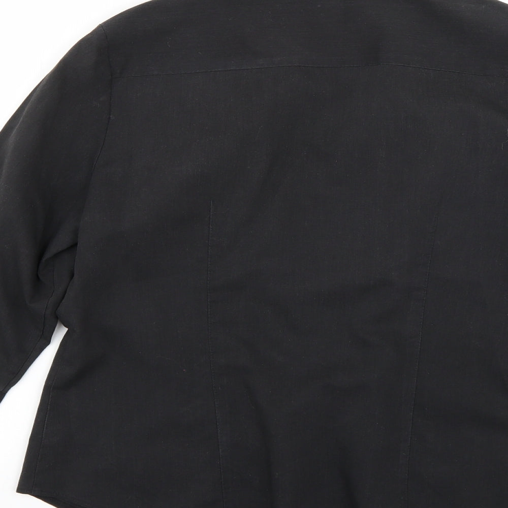 F&F Womens Black   Basic Button-Up Size 12