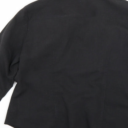 F&F Womens Black   Basic Button-Up Size 12